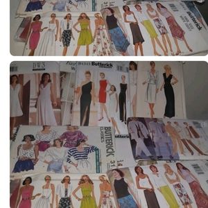 Vintage 1980-2000 of 15  Patterns BUTTERICK (uncut  and some cut)